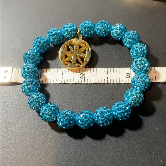 3 Rustic cuff bracelets Emerson blue gold OKC - Picture 3 of 6